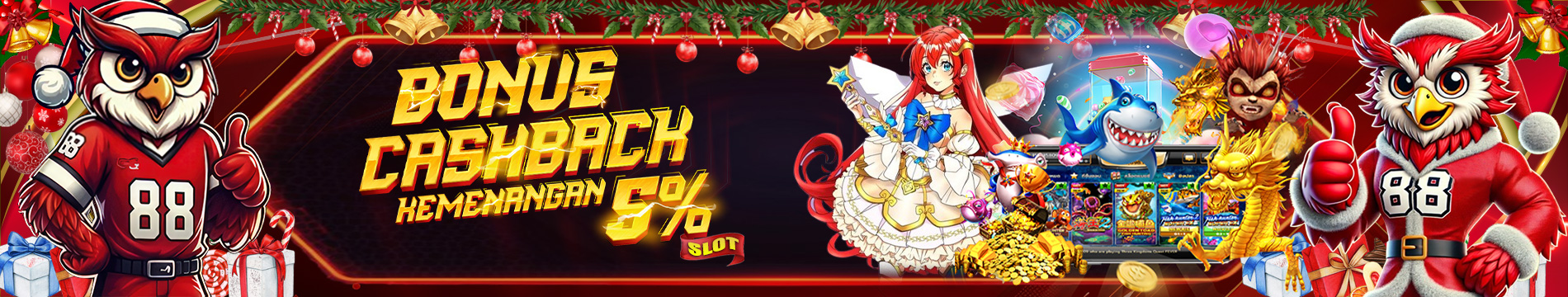 BONUS KEMENANGAN MINGGUAN UP TO 5% (KHUSUS SLOT)